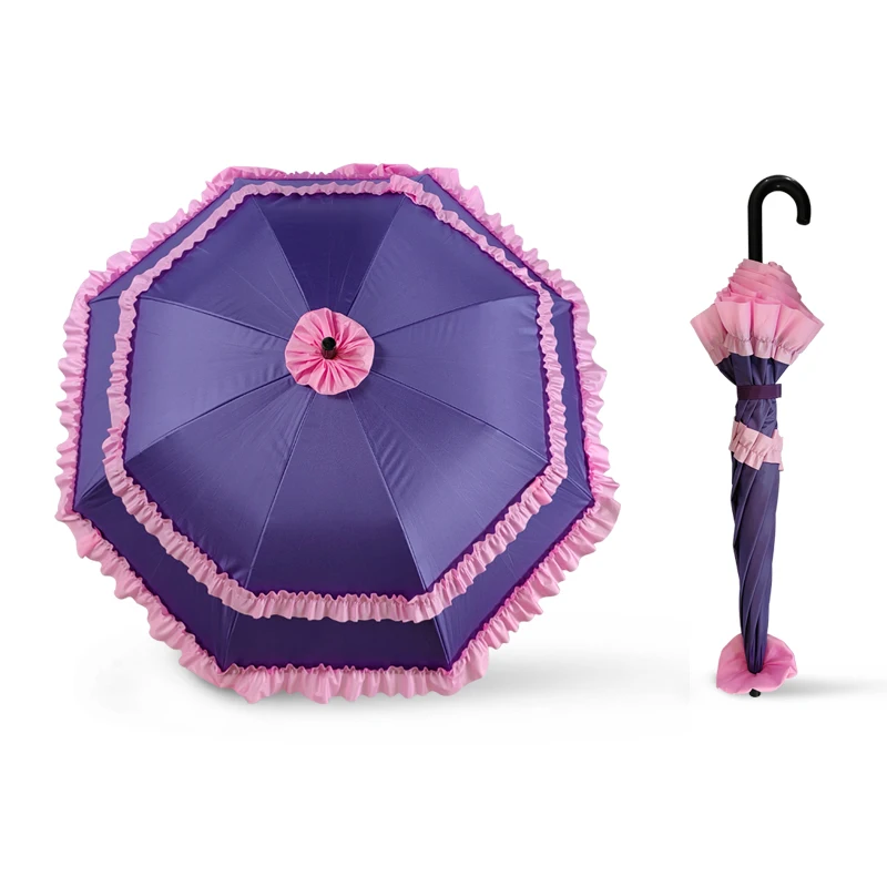 Anime Lolita Cute Umbrella Automatic Portable Beach Beautiful Windproof Parasol Paraplu Rain Gear Sweet Girl Cosplay Umbrella