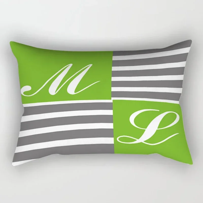 Nordic Green Sweet Home Pillowcase Home Decoration Living Room Sofa Decoration Cushion Cover 30*50 Car Waist Pillowcase 40*60