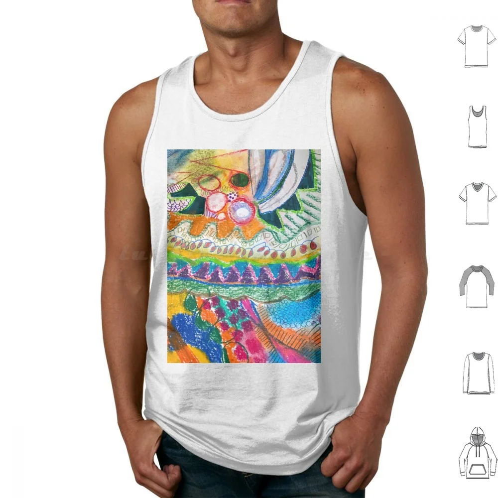 The Lakes Tank Tops Vest Sleeveless Amy Isenberg Amy Isenberg Rainbow Pink Orange Yellow Blue Green Red Patterns