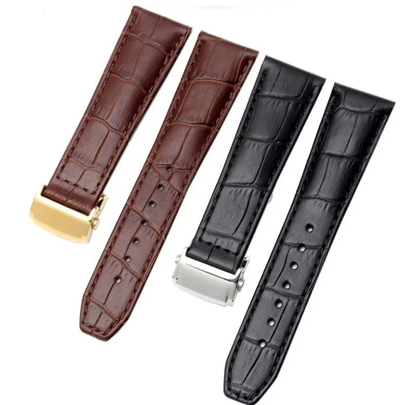 For Maurice Lacroix Pontos PT6158 Les Classiques LC6017 Series Men\'s Genuine Cowhide Strap Flexible Sweatproof Watchband 20 22mm
