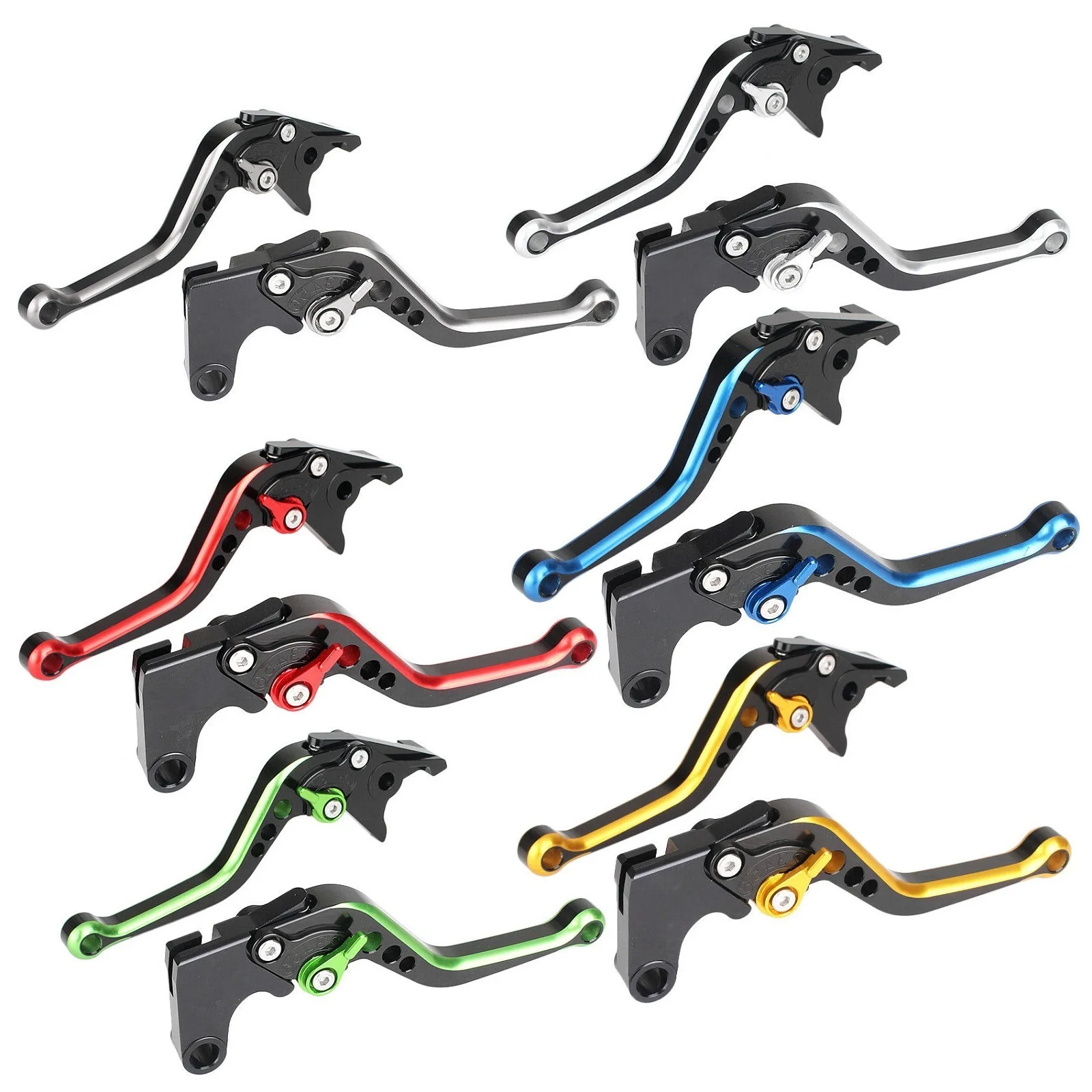 Double Colors Motorcycle 7/8" 22mm Adjustable Brake Clutch Levers For Honda CB600F 07-13, CBF600/SA 10-13, CBR600F 11-13 view 2