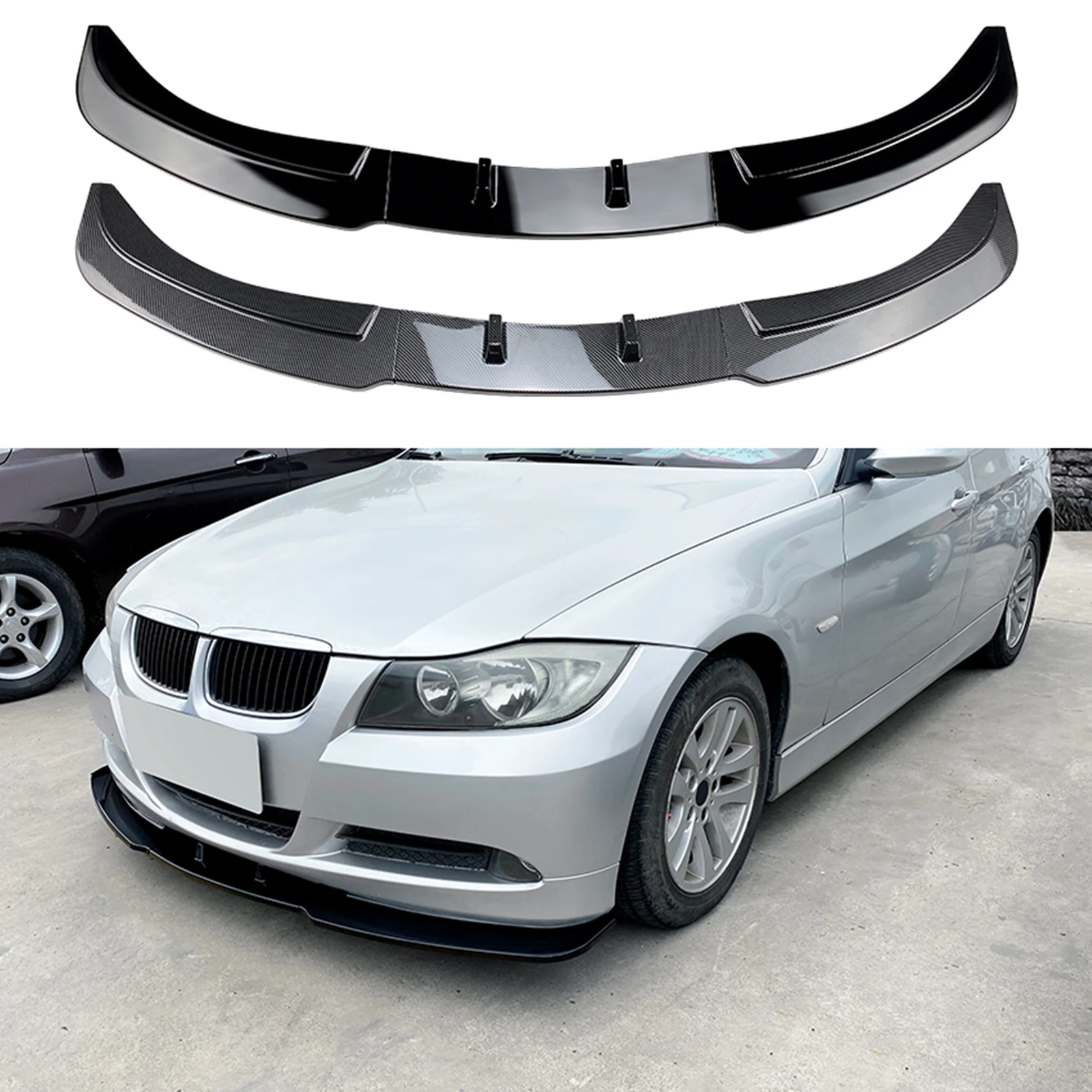 Front Bumper Lower Spoiler Lip Splitter Blade For BMW 3 Series E90 E91 320i 330i 325i 320d 330xi 335xi 2005-2008