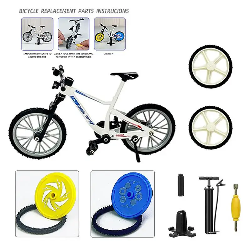 Vinger BMX Speelgoed Sport Vinger Cyclus Speelgoed Met Aanpasbare Onderdelen Miniatuur Bureau Buitensport Ornament Voor Boekenplank Vensterbank