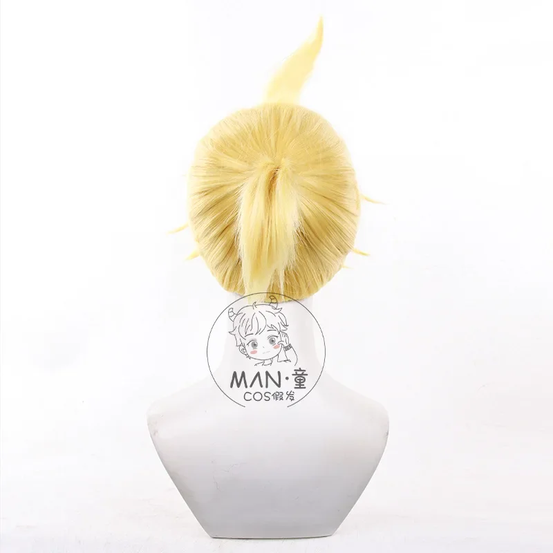 Anime Kagamine Rin/Len Cosplay Wig 35cm Short Gold Yellow Wigs Fashion Heat Resistant Cosplay Wig + Free Cap