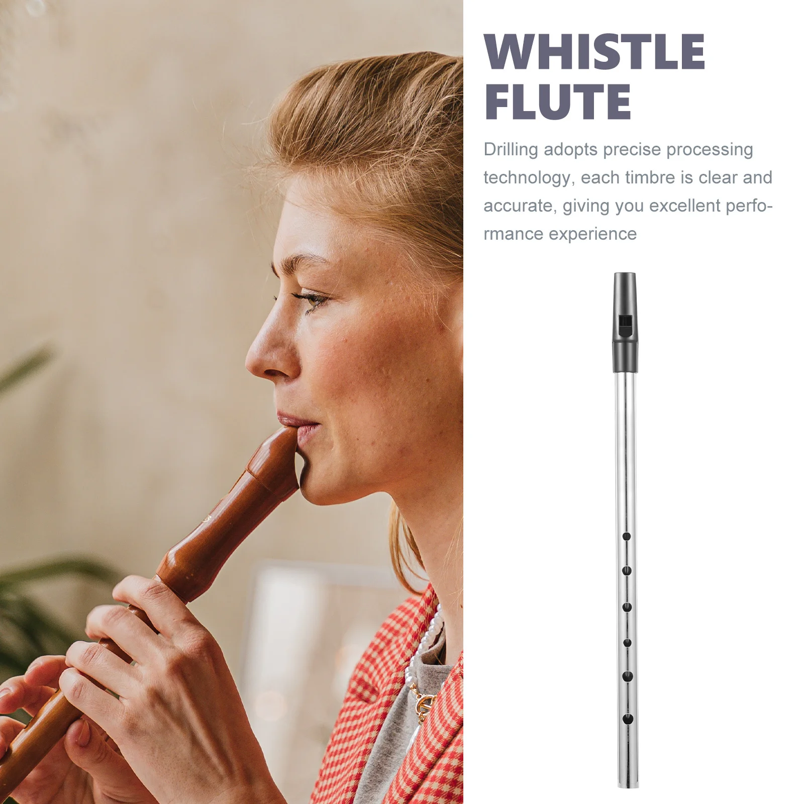 

Key Metal Ireland Whistle For Beginners High Pitch Musical Instrument Portable Flute For Learning Wind Flute