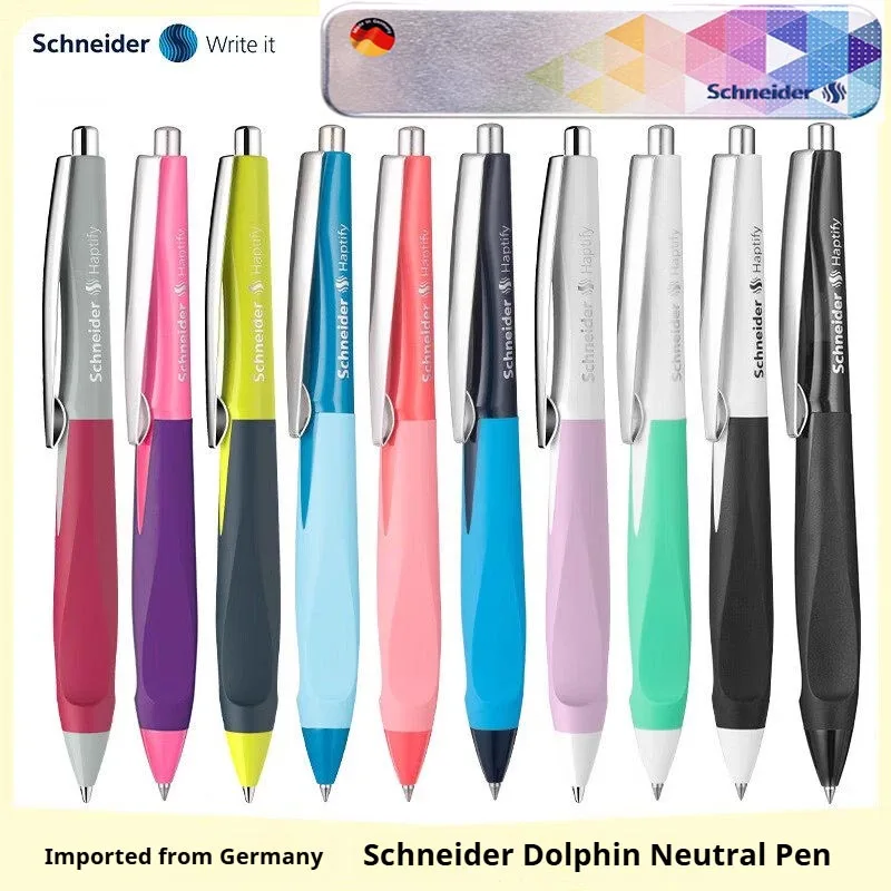 

Гелевая ручка Schneider Dolphin, 0,5 мм, эргономичная рукоятка, быстросохнущие чернила, корректирует позу при письме карандашом, пишущий инструмент для школы и офиса