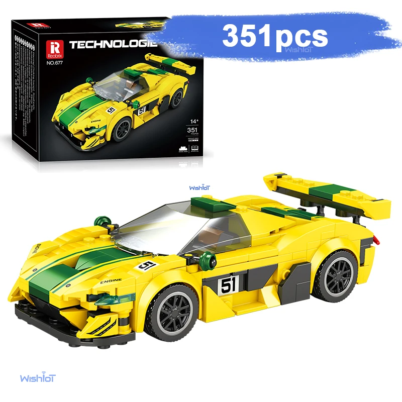 

Миниатюрная модель автомобиля 677 в масштабе 1:24, 351 деталь, конструктор MOC City, креативные строительные блоки, технические развивающие игрушки для мальчиков, подарок