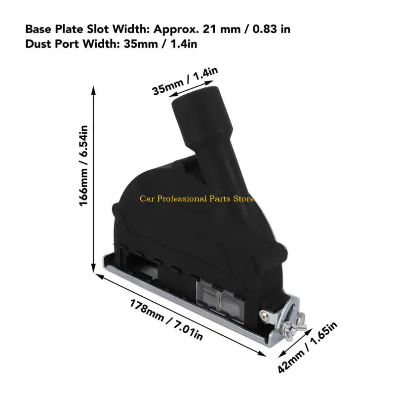 R53D Pył Kolektorek Załącznik Półka pyłu dla młynek do kąta od 100 do 135 mm z pełną obudową betonową cięcie kamienia