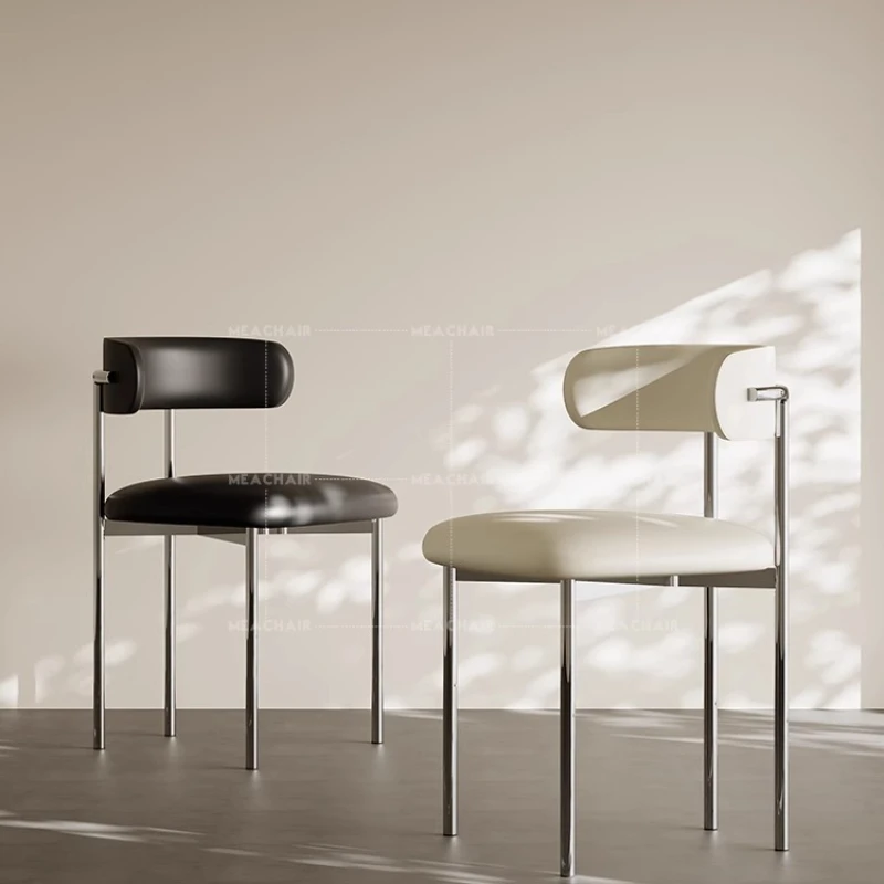 كرسي طعام بسيط وحديث منزلي على الطراز الكريمي، كرسي مسند ظهر مريح ومتين