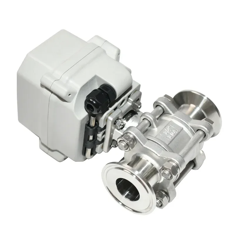 

Three-clip Three-way SS304 3/4 '2-way BSP/NPT Electric Ball Valve