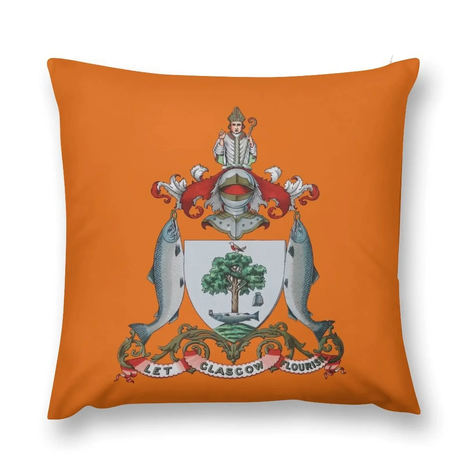 Let Glasgow Flourish Coat of Arms Throw Pillow Luxury Cushion Cover Sofa Cover Throw Pillow pillow