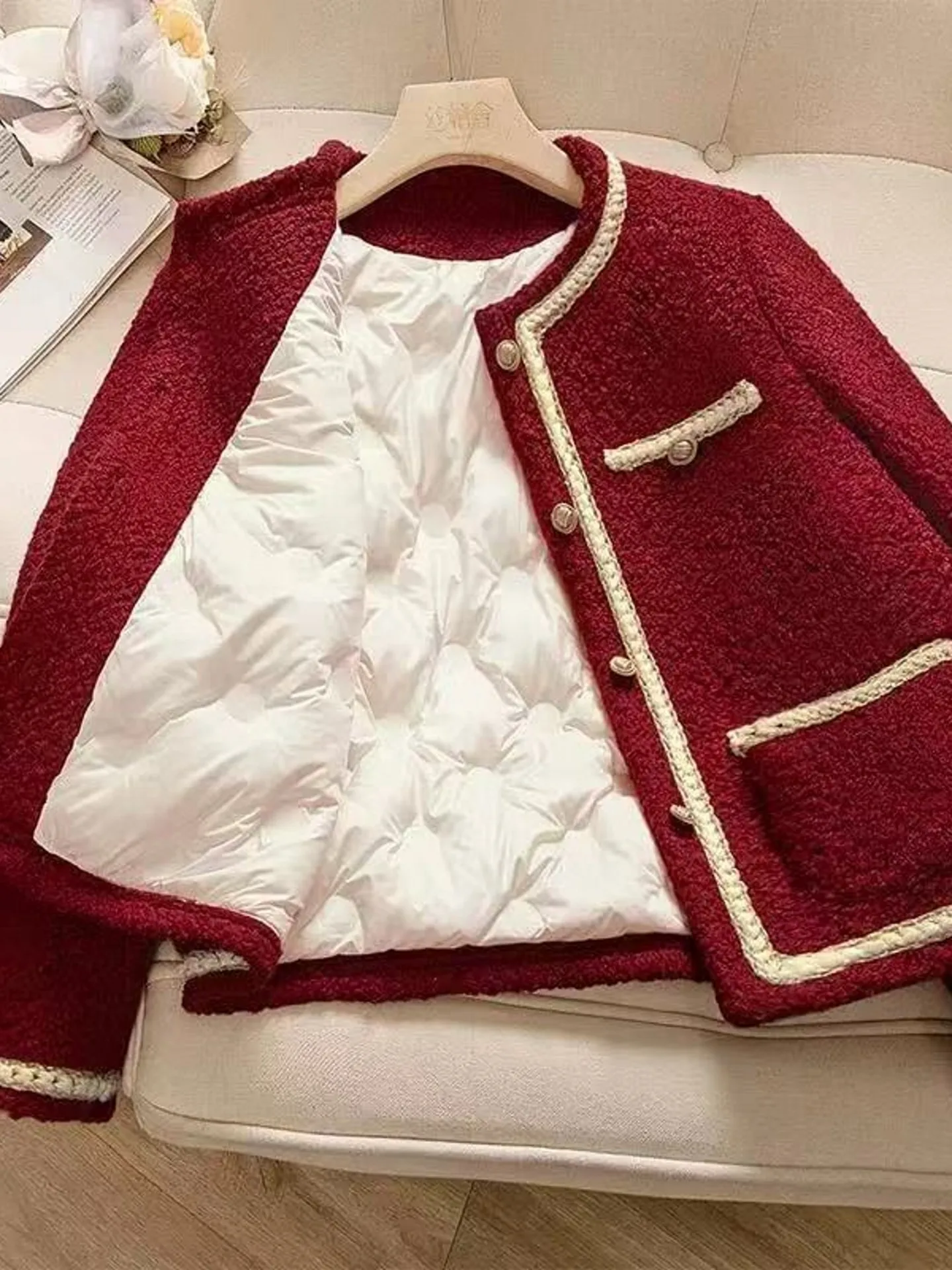 

Осенне-зимний утепленный жилет из хлопка с наполнителем, женская модная теплая верхняя одежда, красный жилет из овечьей шерсти, топ для повседневной носки