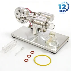 Stirling Engine External Combustion Engine Generator High-power Scientific Research Experiment Cool Small Toy with Light Model