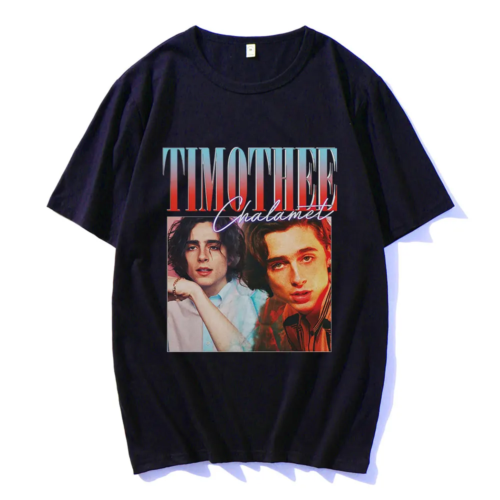 2022 New Timothee Chalamet Vintage Graphics T Shirts Men Harajuku Streetwear Hip Hop T-shirts 100% Cotton T-shirt Oversized