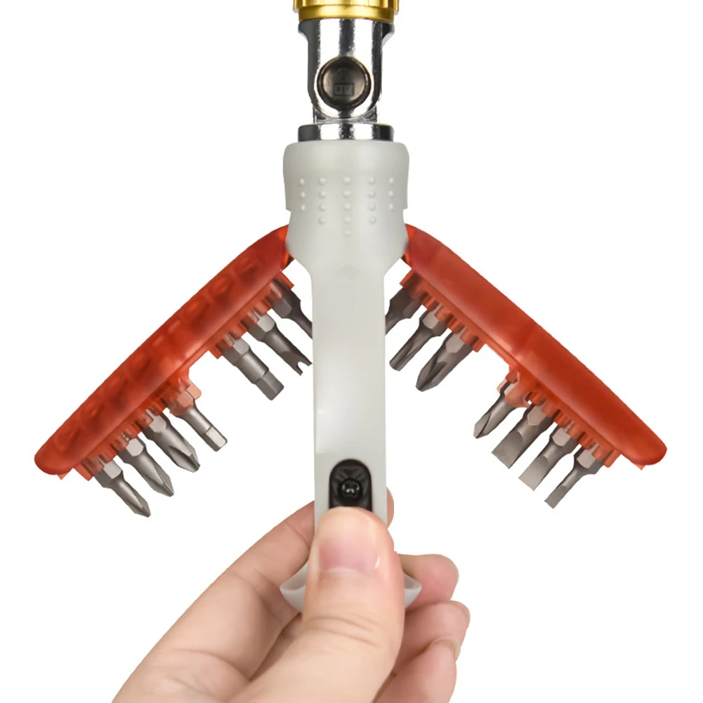 14 In 1 Ratchet Screwdriver Tool Set Plum Blossom Multifunctional Household U Niversal Flat Cross Shaped Screwdriver