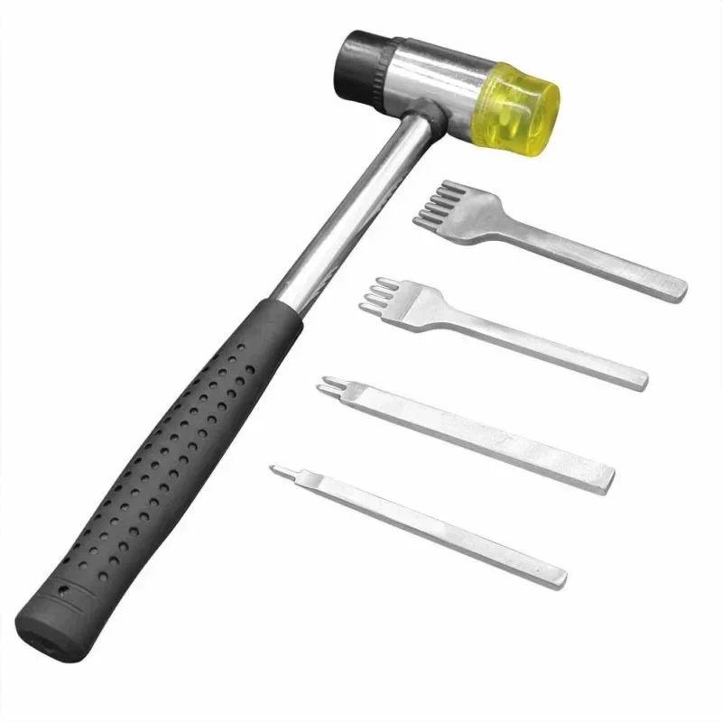 

2025/69pcs/set Professional Leather Craft Tools Hand Sewing Stitching Punch Carving Work Saddle Groover Kit DIY Practical High