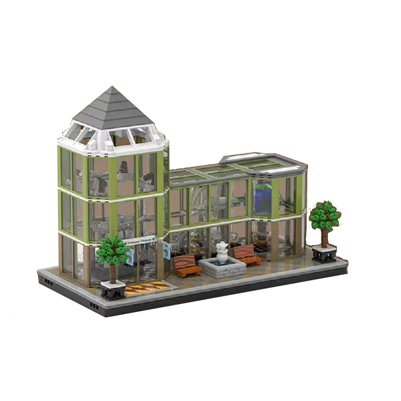 دينوسور متحف البيت وحدات اللبنات مجموعات مدينة عرض شقة مخزن العمارة الطوب أطقم منمذجة الكبار طفل هدية 1496 قطعة #4