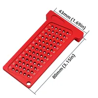 Carpentry Cross Calibration Hole Scribing Ruler Woodworking Scribe Metric/Inch Precision T-Ruler Aluminum Pocket Marking Gauge