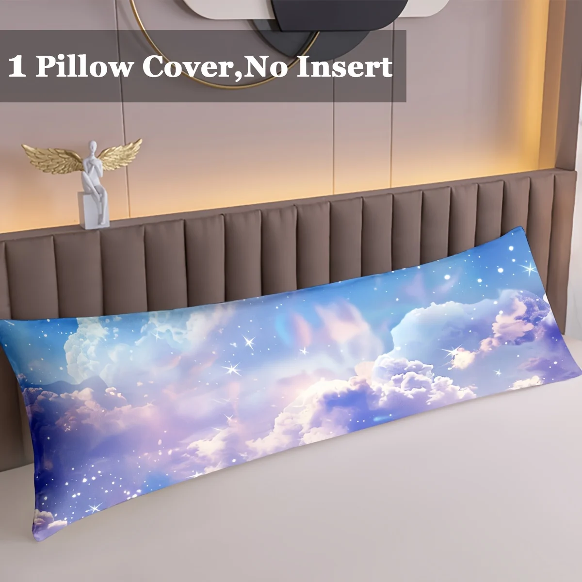 

1pc Galaxy Sky Theme Body Pillow Cover, Dreamy Rainbow Colors, Outer Space Nebula Design Rectangular Pillowcase 100% Polyester