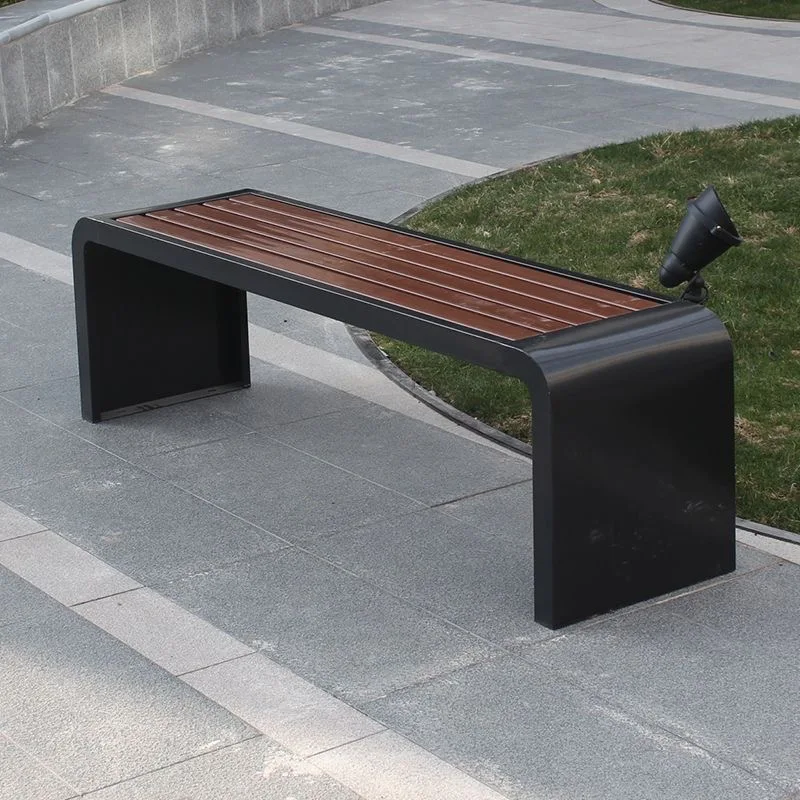 1m-1.8m Cold Rolled Steel Metal Bench Park Outdoor Chair Garden Long Bench Mall Bench
