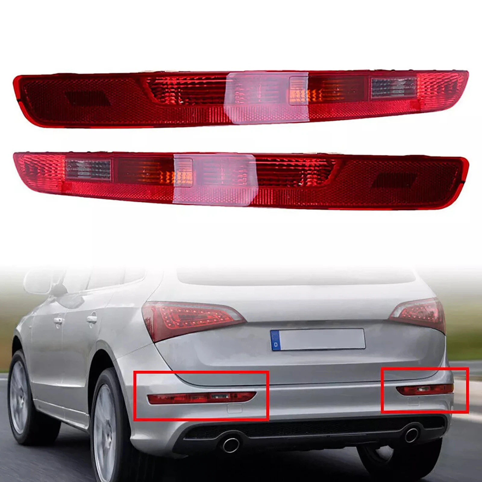 Artudatech 1× L/R Fanale posteriore inferiore Lampada retromarcia Luce paraurti per Audi Q5 2009-2015