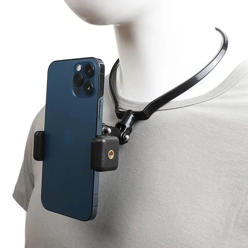 

Hands Free Wearable Neck Holder Lazy Phone Stand Universal Hanging Mount for IPhone 17 ProMax Samsung GoPro Dock Station Bracket