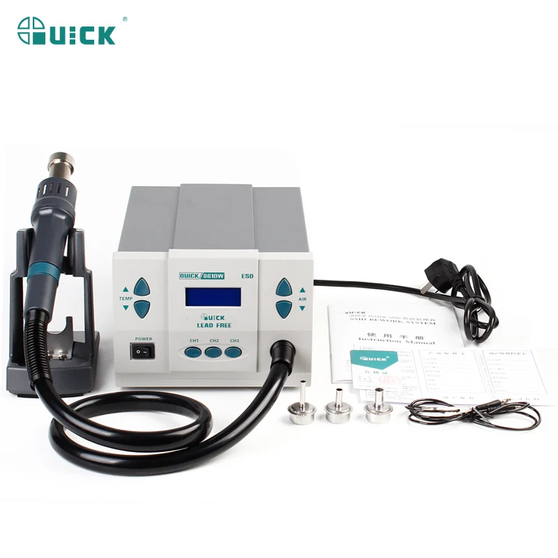 110V/220V 1000W Original QUICK 861DW Heat Gun Lead-free Hot Air Welding Station Hairdryer Soldering Hot Air Rework Station