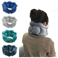 Convenient U-Shaped Inflatable Travel Pillow Foldable Portable Neckrest Pad Save Space Soft Neck Support Cushion Tourist