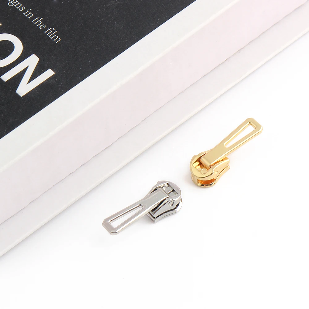 20/40/100 Stück Gold/Silber Metall-Reißverschlussköpfe zum Nähen von Geldbörsen, Handtaschen, Rucksäcken, Reißverschluss-Schiebern, Handarbeitszubehör – Detail 6