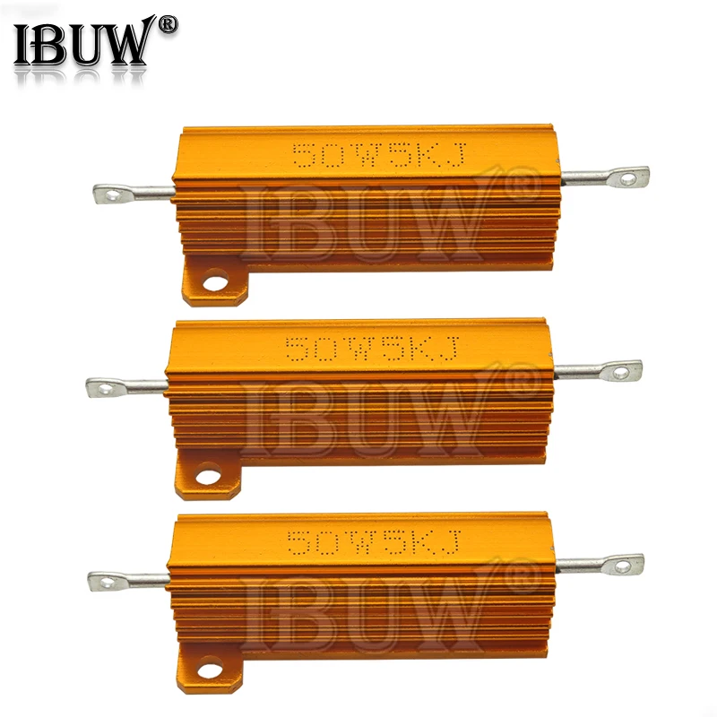 50W Aluminum Power Metal Shell Case Wirewound Resistor 0.01 ~ 100K 0.1 0.5 1 1.5 2 6 8 10 20 100 150 200 300 1K 10K ohm