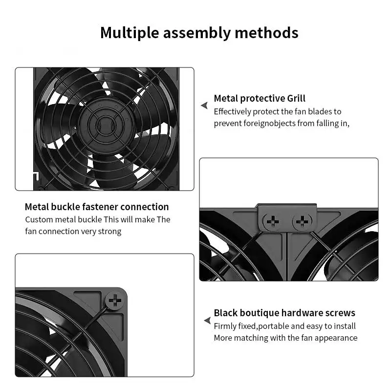 5000RPM 12038 High Speed Two Ball Bearing Cooling System Fan For Computer BTC Mining Cabinet Server 120mm Ventilator Kit