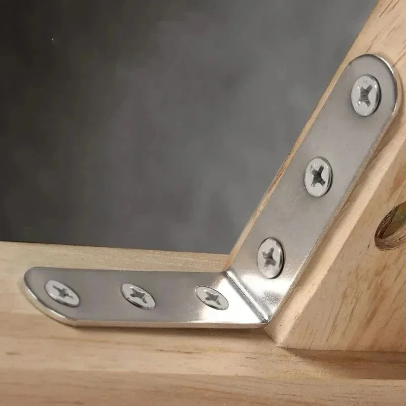 2pcs Heavy-Duty 90 องศา DIY วงเล็บรูปตัว L,เหมาะสําหรับเสริมตู้เฟอร์นิเจอร์ตู้เสื้อผ้าชั้นวางอุปกรณ์เสริม