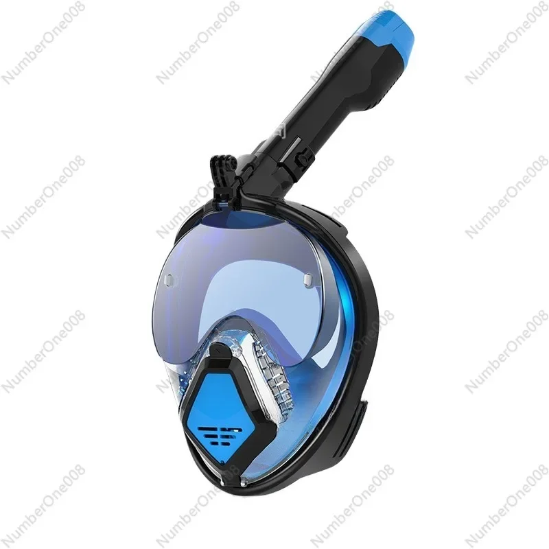 New Snorkeling Mask, Children's Adult High Definition Anti-fog Foldable Swimming Full Dry, Myopia Diving Mask