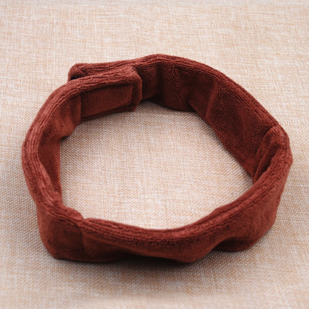 

2pcs Scarf Over Head Towel Headband Absorbent Towel Sticker for Home Salon Hotel Barber Shop (Coffee)