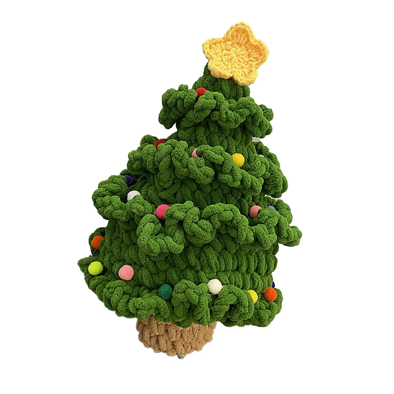 ZK30 Christmas Tree Crochet Kit for Beginner All in One Cute Christmas Tree Knit Diy Kit Type 3