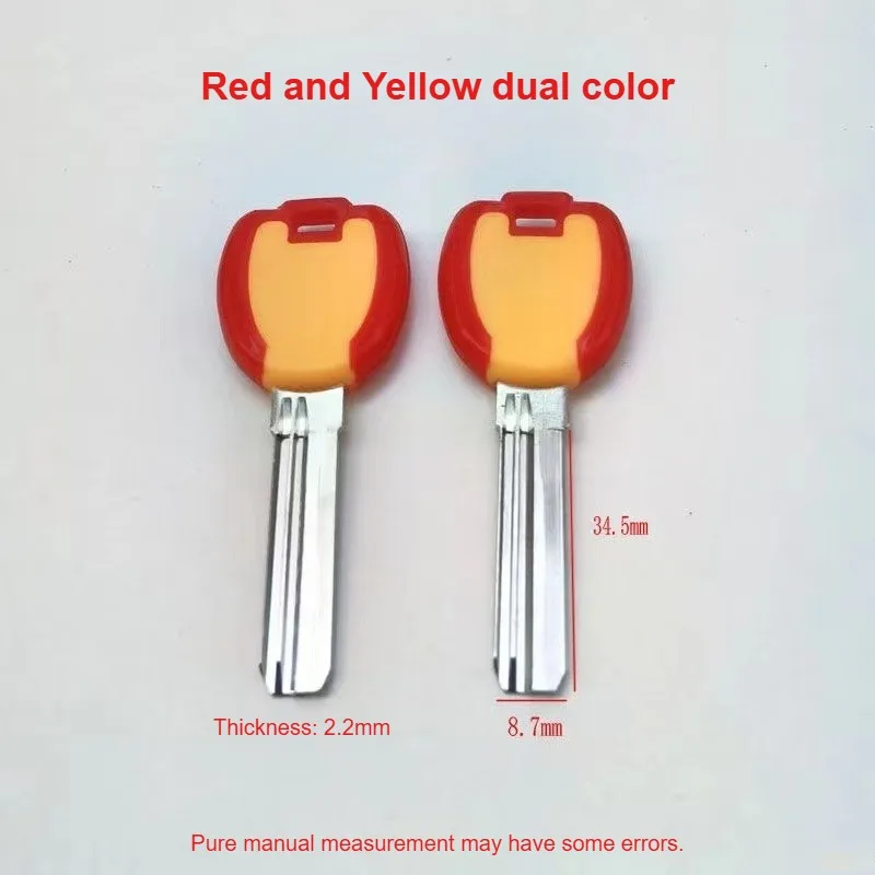 10PC 3 Colors Available Dual Color Bailey Key Embryo Anti-theft Door Universal AB Lock Key Blank view 2