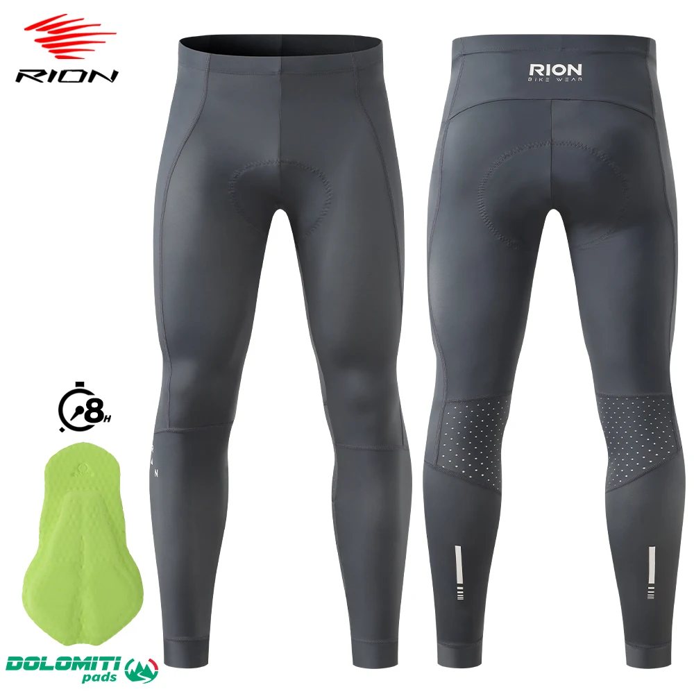 

RION Men Cycling Pants Bicycle Tights MTB Road Mountain Bike Clothes Italian DOLOMITI 8H Autumn Spring Padded Uniform Clothing