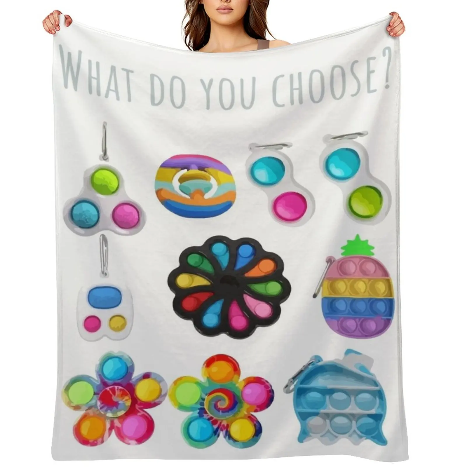 

Your choice: Pop it, Simple Dimple or Snipers Throw Blanket Softest Picnic Blankets For Bed Decorative Beds Blankets