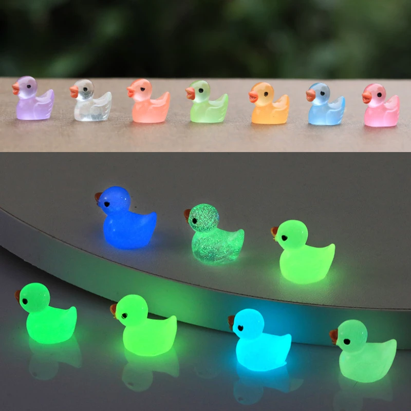 4pcs Hole Shoe Charms for DIY Fashionable Night Glow Duck Shoe Buckle Decoration for Shoe Charm Accessories Kids Party Gift