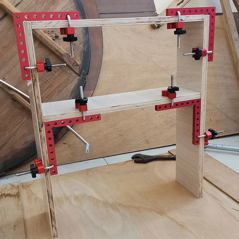 Imagem -06 - Carpintaria Canto Braçadeira 90 Graus Posicionamento Quadrados Grampos do Ângulo Direito Carpenter Clamping Tool para Armários