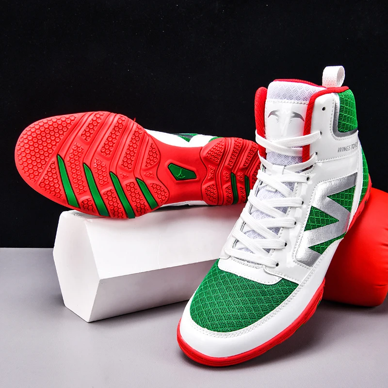 

Wrestling shoes male Boxing Shoes Fighting Sanda Strength High Top Shoes light fighting Boots Weightlifting shoe Sneakers