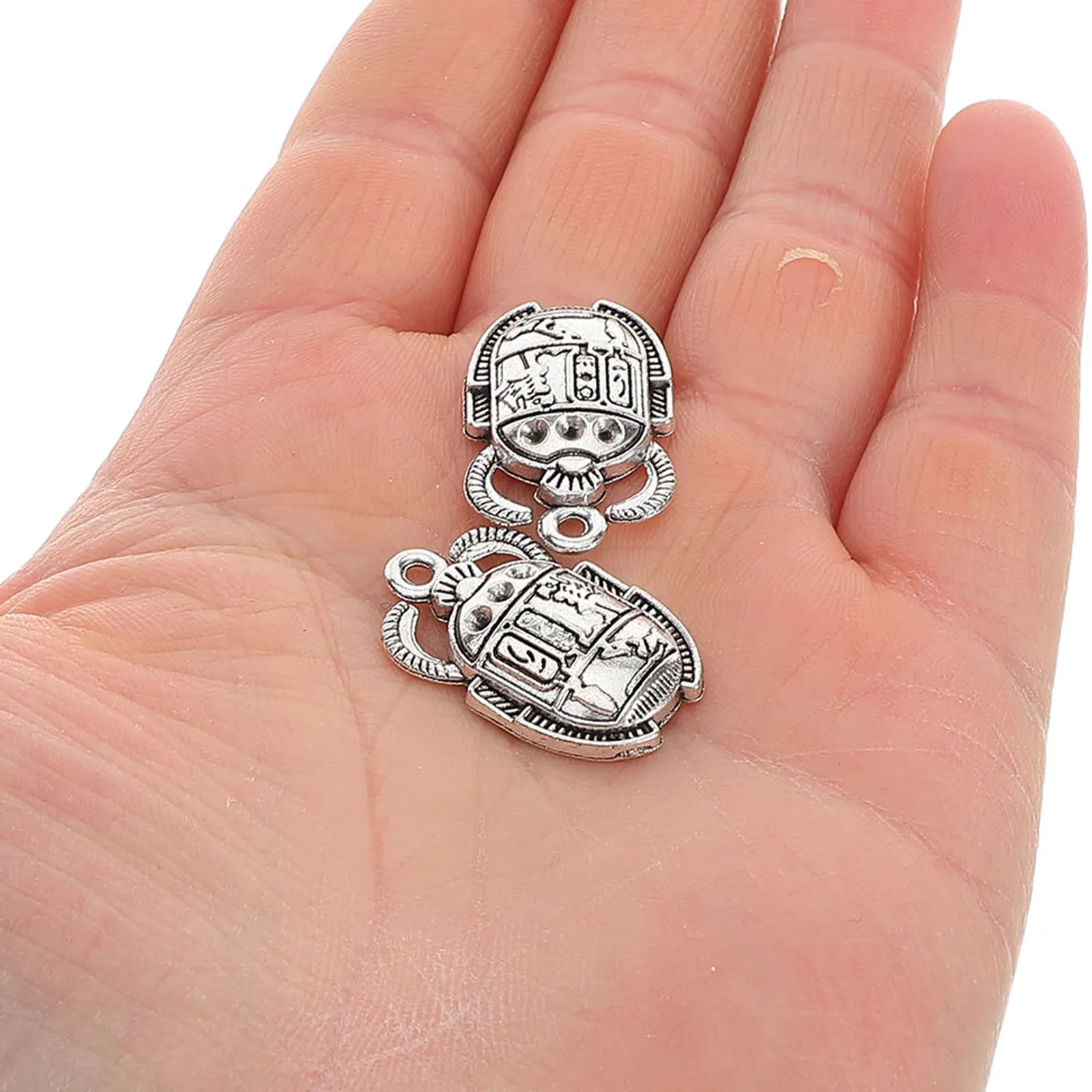 25Pcs Vintage Egyptian Scarab Pendant Metal Beetle Charm DIY Jewelry Making Necklace Bracelet Keychain Egyptian Necklace Charms