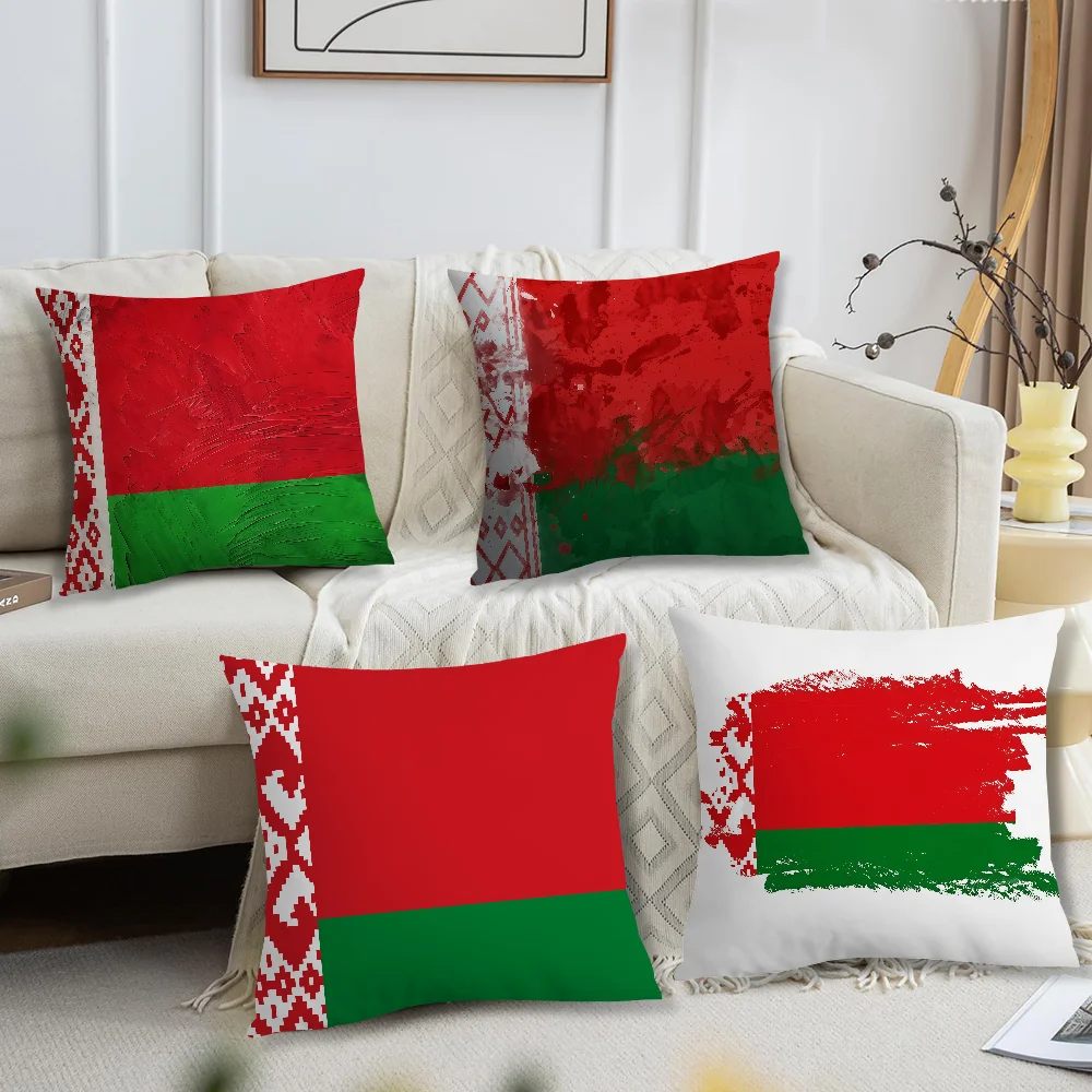 Belorussia Byelorussia Republic Of Belarus Flag cushion cover For Pillow Printing Sofa Decoration Home Office Nordic Simplicity