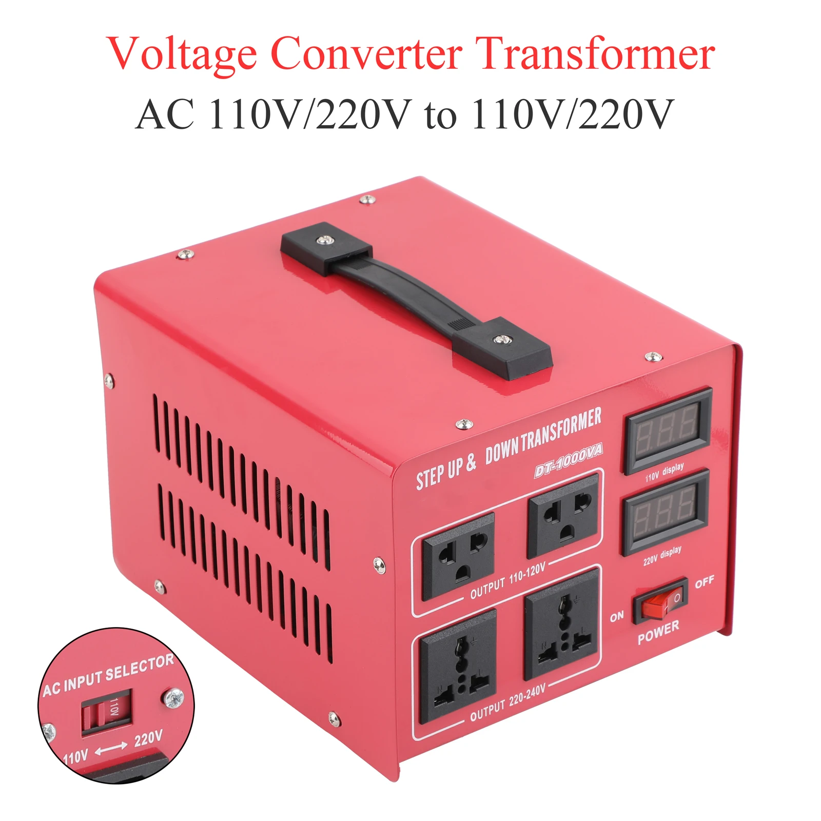 

Voltage Transformer AC 110V to 220V OR AC 220V to 110V Step Up & Step Down Converter 1000W-3000W for Home appliances