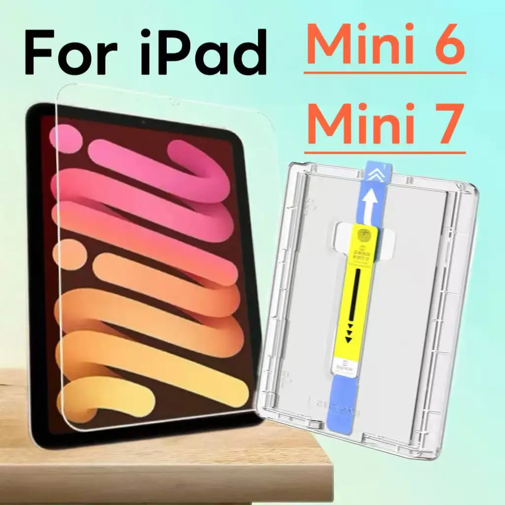 iPad mini 6 Mini 7 Tempered Glass Film 8.3 inch 2021 Dust Free Screen Protector with Auto Dust Removal Kit