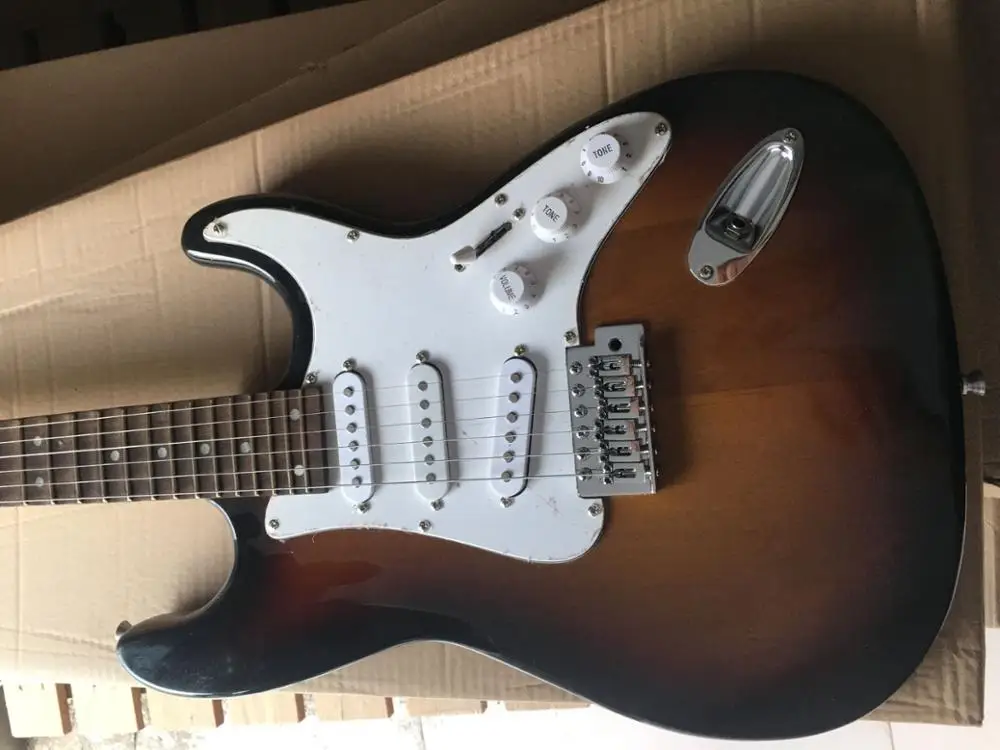 Chinese Factory Custom High Quality scalloped fingerboard big headstock ST Electric Guitar In stock 915