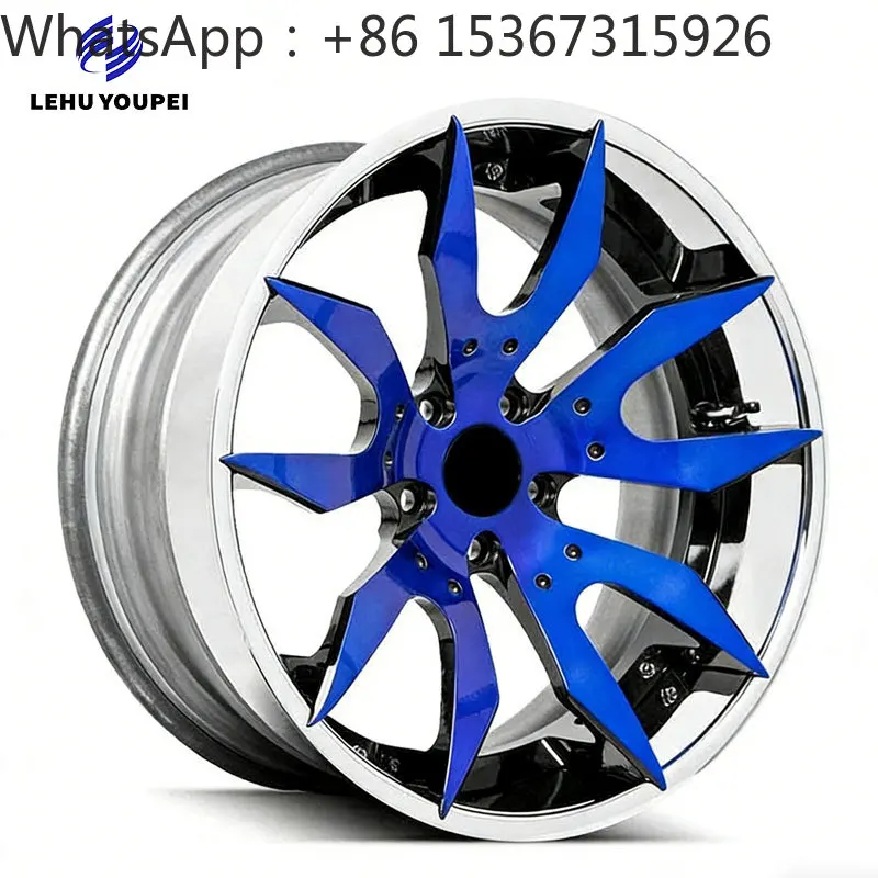 

17-26 Inch 2 Piece Mesh Spoke Chrome Forged Alloy Wheel Rims 6x139.7 PCD Deep Dish Auto Rims