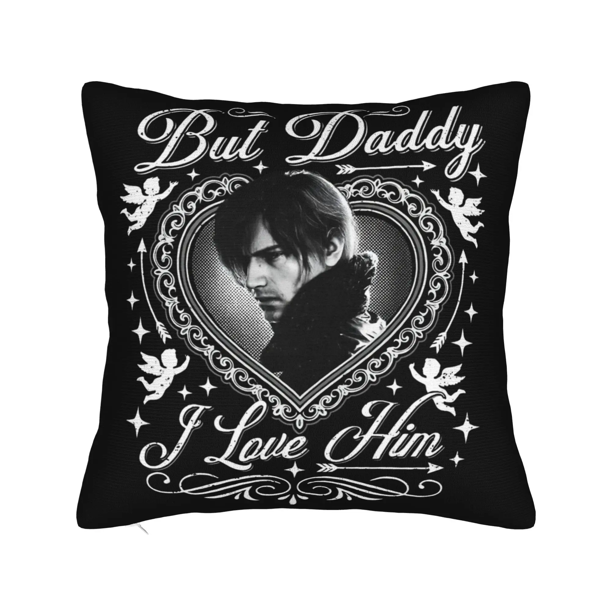 Honor Leon S. Kennedy Pillowcase Printed Fabric Cushion Cover Gift  Throw Pillow Case Cover Home Square 40X40cm