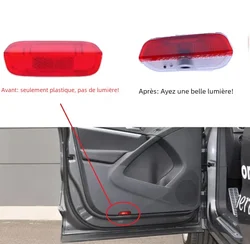 Luz de puerta LED con batería, modelos para VW Passat B6, Golf5, 6, 7, Jetta MK5, MK6, CC, Tiguan, Scirocco, VW R, r-line