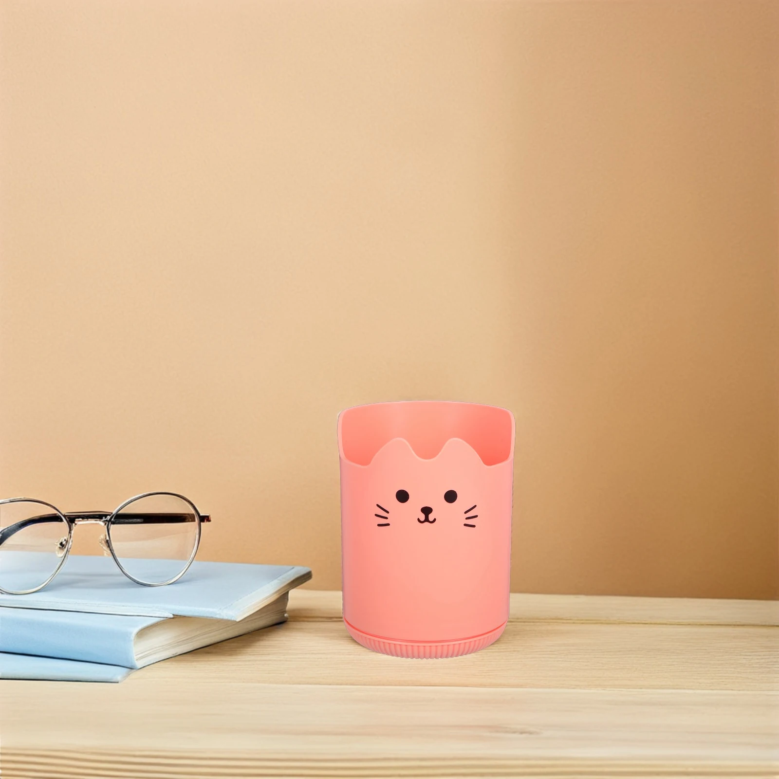 

Cartoon Pen Holder Desk Organizer Large Capacity Cute Pink Cat Stationery Storage Marker Rack Pencil Pot Office Supplies Table